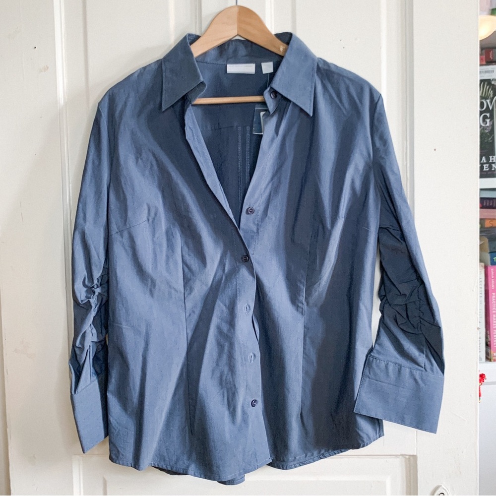 Women’s Blue New York & Company Dress Shirt Size Large